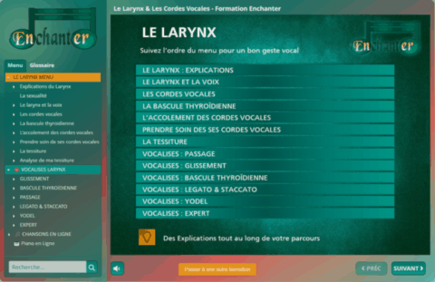 Formation Le Larynx & Les Cordes Vocales Formation Le Larynx & Les Cordes Vocales