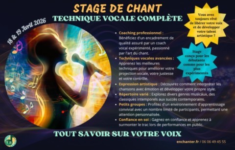 Stage de Chant Technique complète 2026 Stage de Chant Technique complète 2026